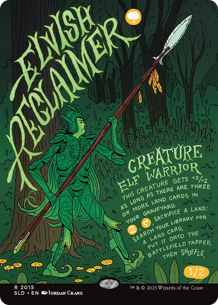 Elvish Reclaimer (SLD-2015) - Secret Lair Drop (Borderless)