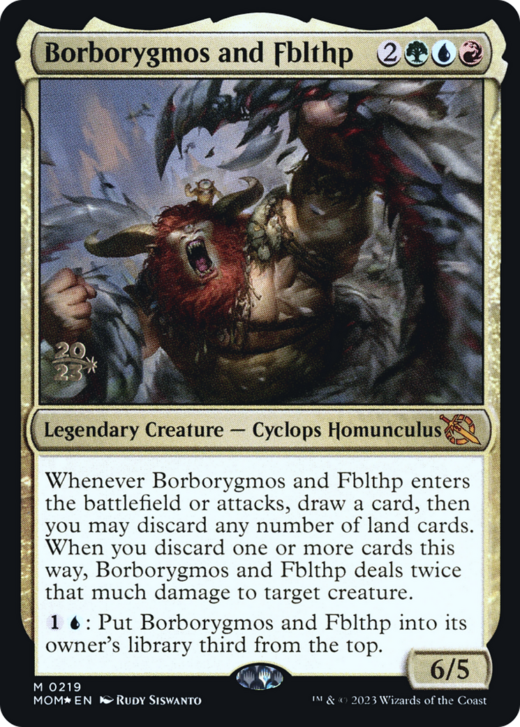 Borborygmos and Fblthp (PRE-219S) - March of the Machine Promos Foil