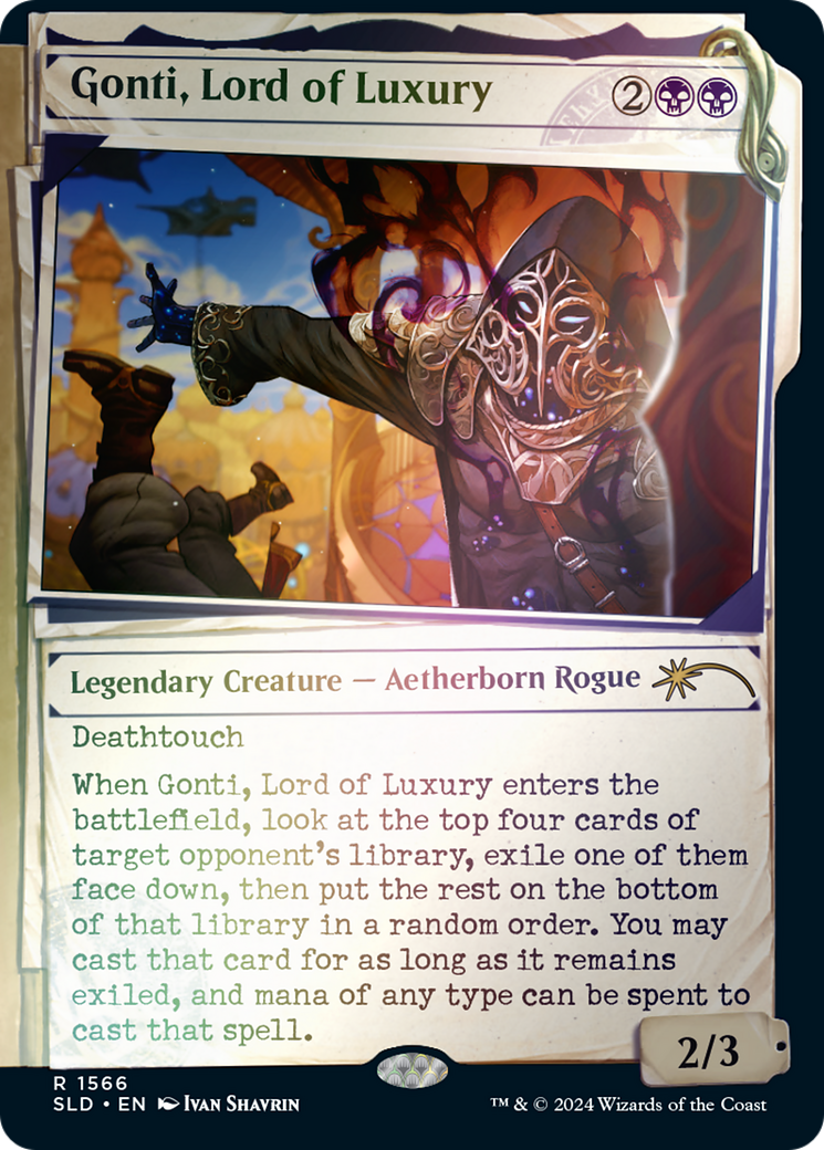 Gonti, Lord of Luxury (Rainbow Foil) (SLD-1566) - Secret Lair Drop: (Showcase) Foil