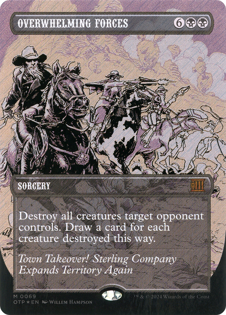 Overwhelming Forces (Textured Foil) (OTP-069) - Breaking News (Borderless) Foil