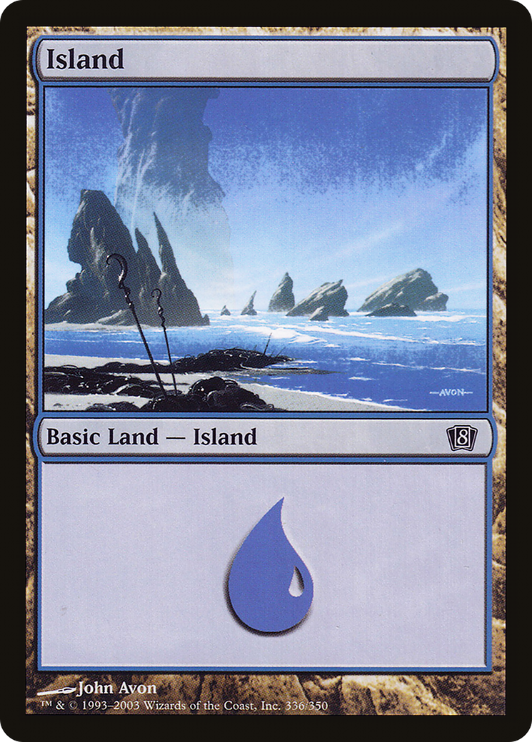 Island (336) (8ED-336★) - Eighth Edition Foil