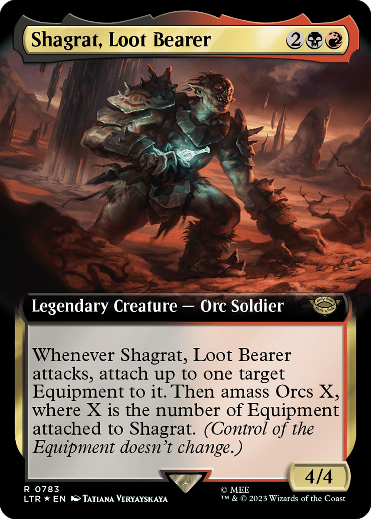 Shagrat, Loot Bearer (Extended Art) (Surge Foil) (LTR-783) - The Lord of the Rings: Tales of Middle-earth: (Extended Art) Foil