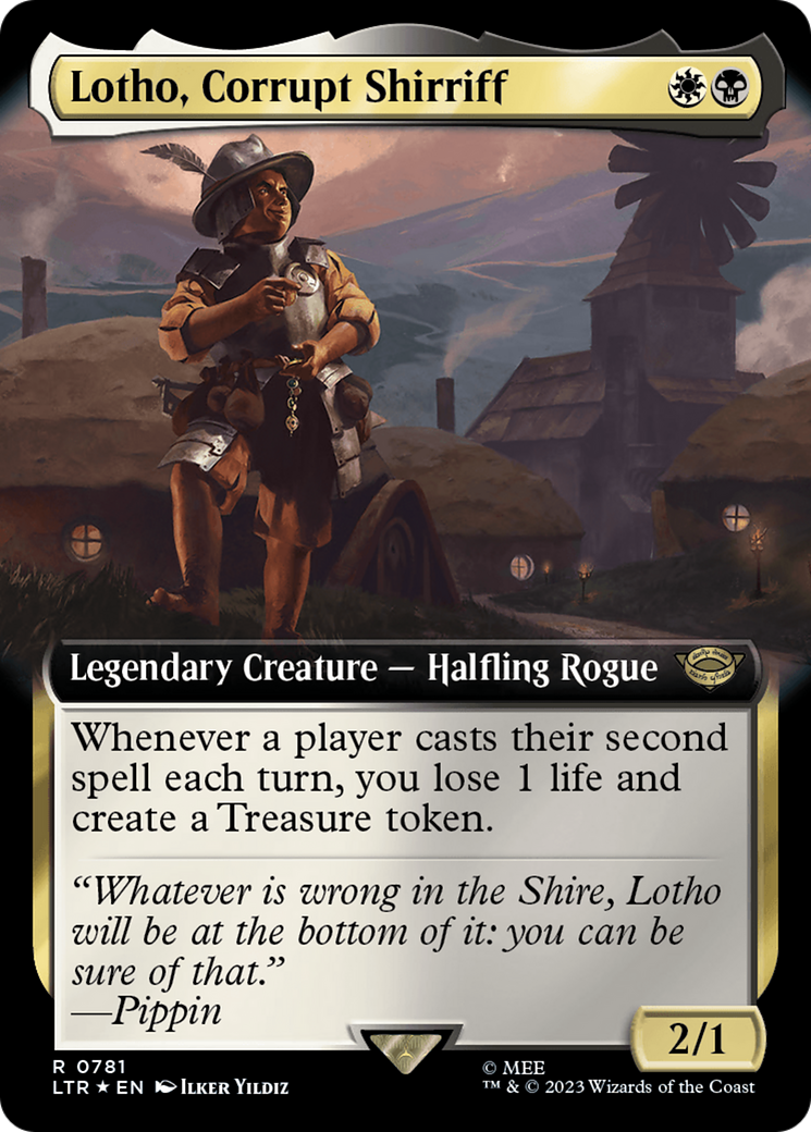 Lotho, Corrupt Shirriff (Extended Art) (Surge Foil) (LTR-781) - The Lord of the Rings: Tales of Middle-earth: (Extended Art) Foil