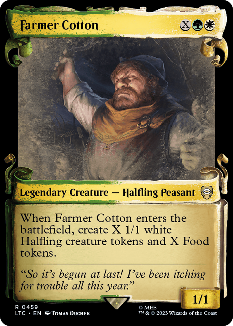 Farmer Cotton (Showcase Scrolls) (LTC-459) - Tales of Middle-earth Commander: (Showcase) Foil