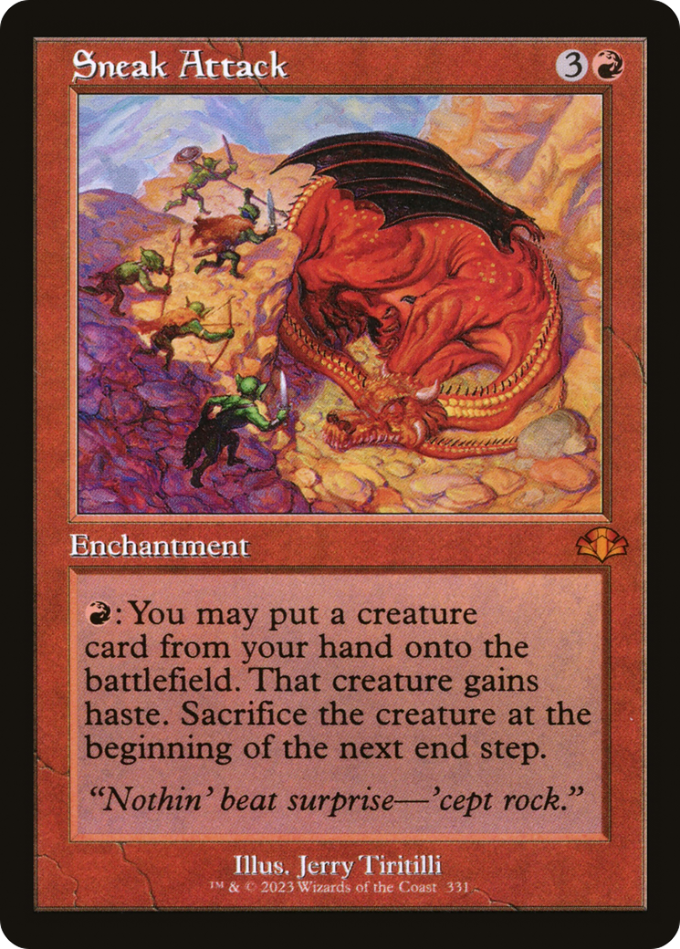 Sneak Attack (Retro Frame) (DMR-331) - Dominaria Remastered Foil