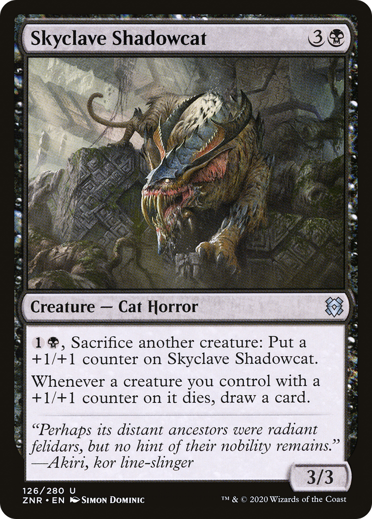 Skyclave Shadowcat (ZNR-126) - Feuille montante de Zendikar