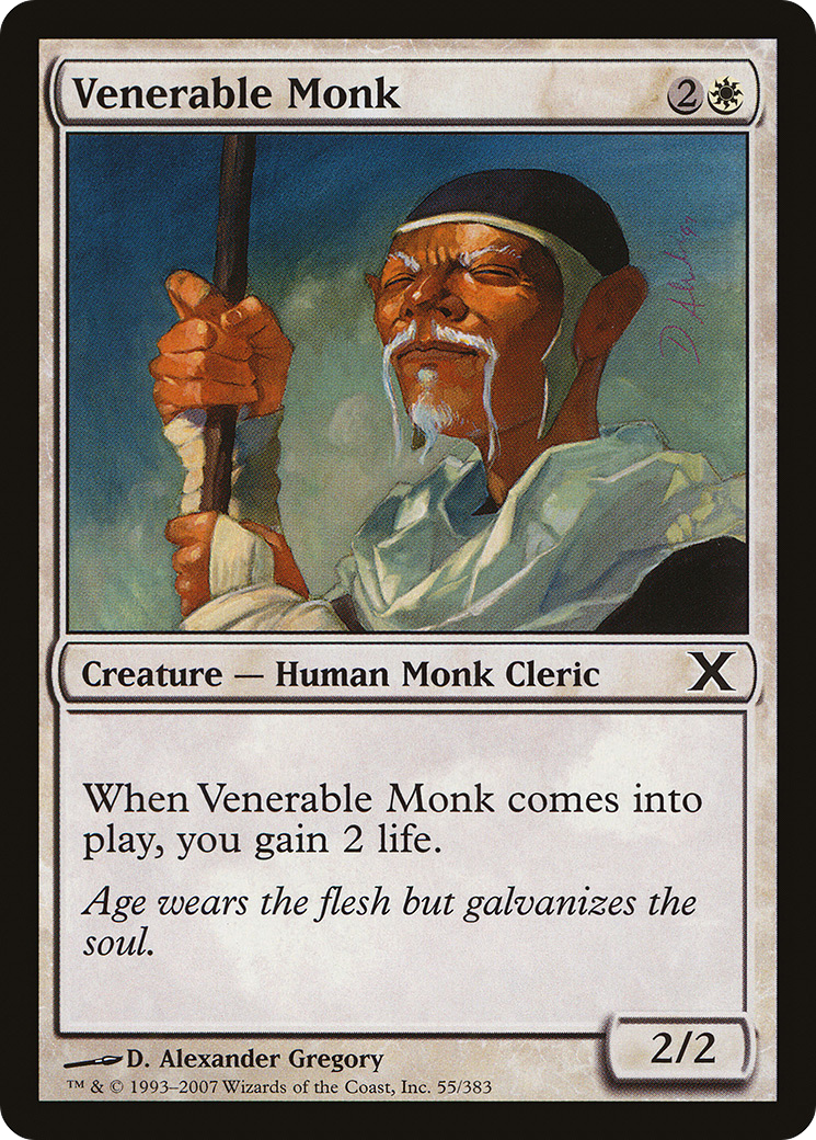 Venerable Monk (10E-055) - Tenth Edition Foil