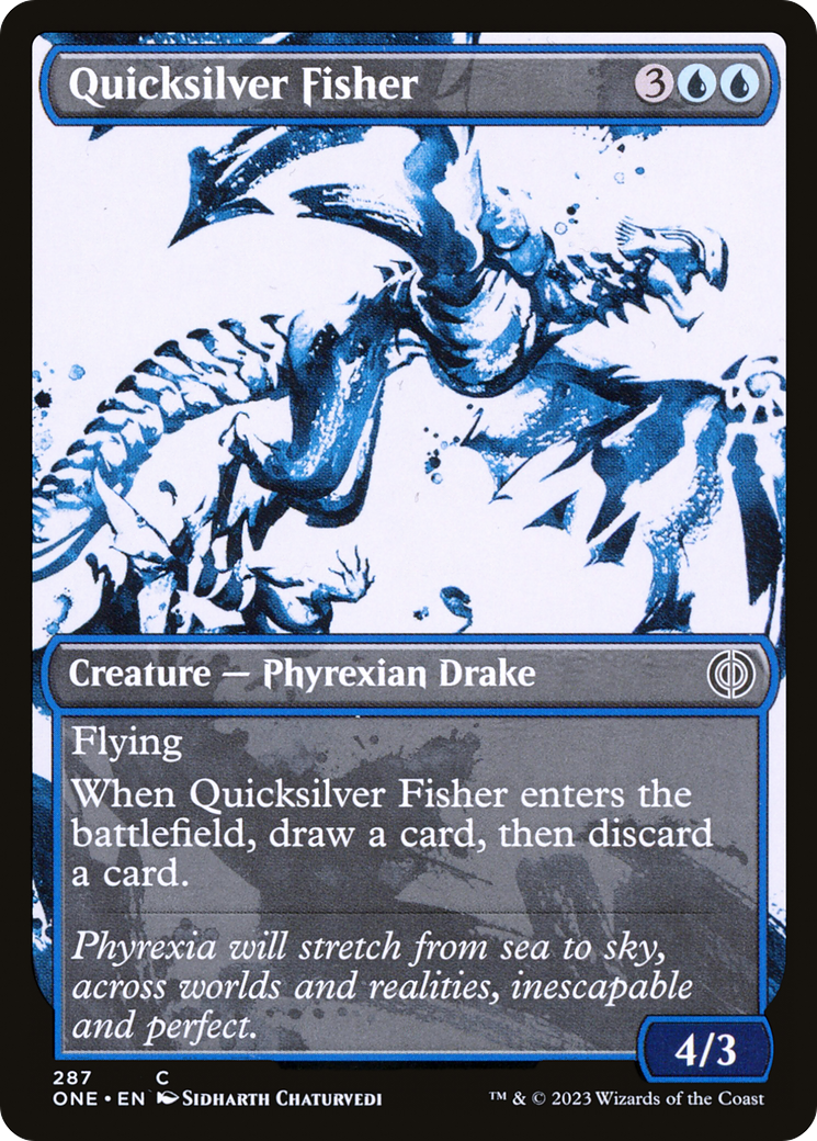 Quicksilver Fisher (Showcase) (ONE-287) - Phyrexia: All Will Be One: (Showcase) Foil