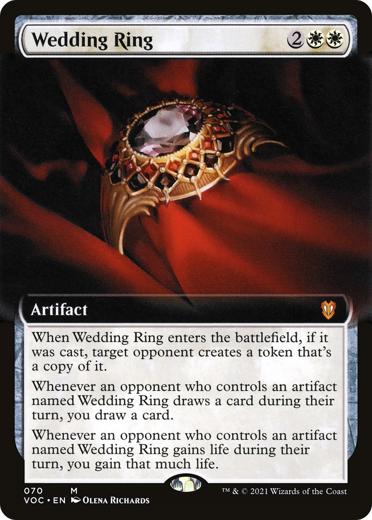 Wedding Ring (Extended Art) (VOC-070) - Crimson Vow Commander: (Extended Art)