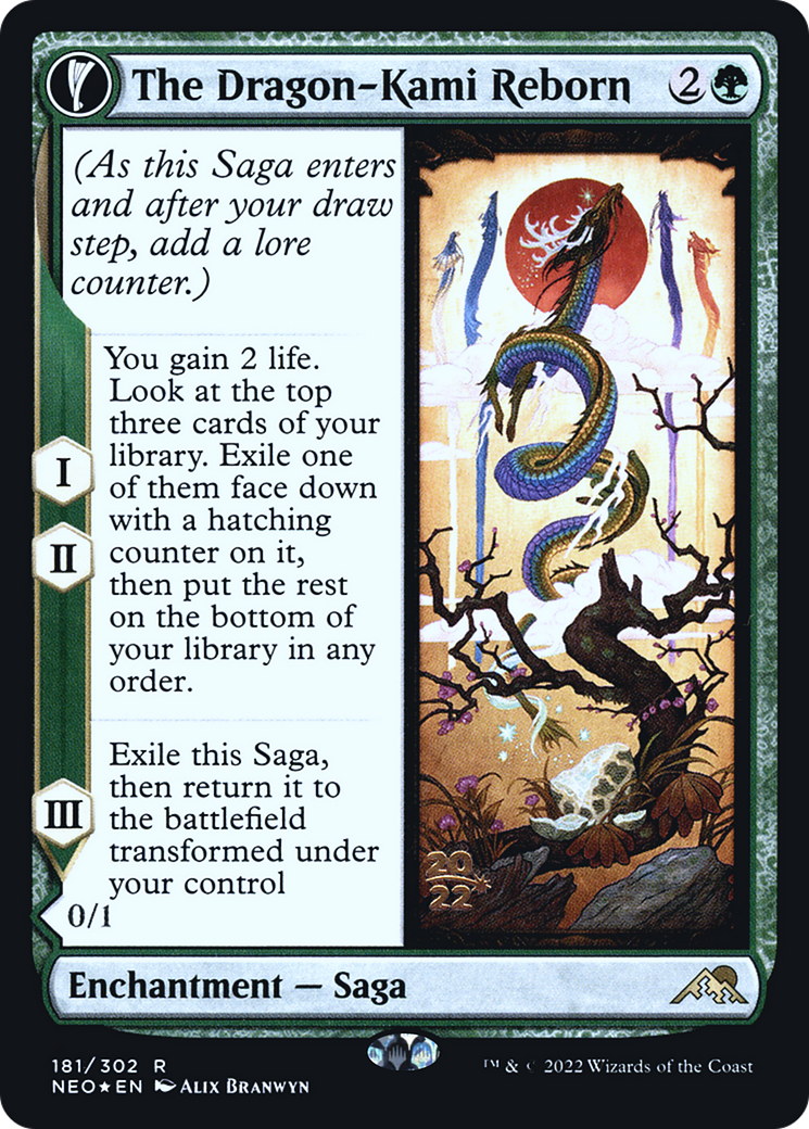 Le Dragon-Kami Réincarné // L'Œuf du Dragon-Kami (PNEO-181S) - Kamigawa: Neon Dynasty Promos : (fandfc) Foil