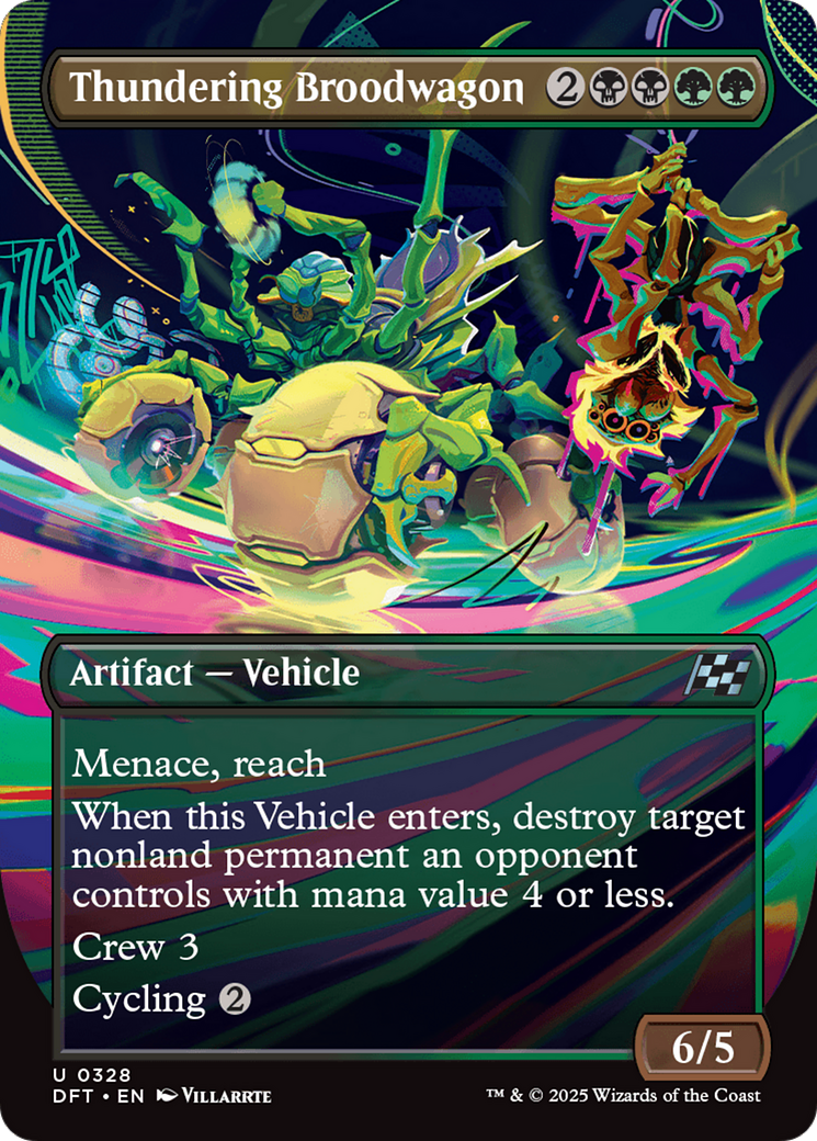 Thundering Broodwagon (Borderless) (-328) - Aetherdrift