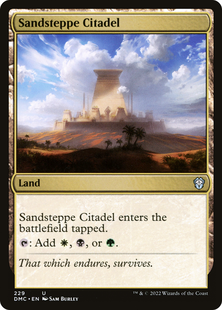 Citadelle de la steppe de sable (DMC-229) - Commandant uni de Dominaria