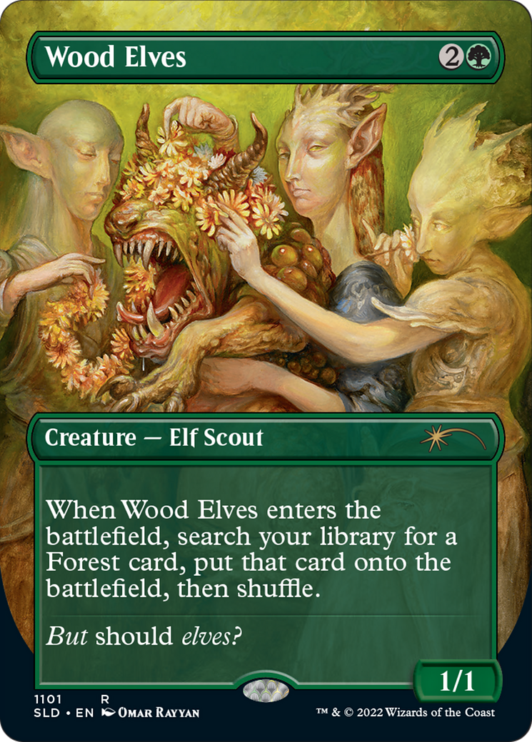 Wood Elves (Borderless) (SLD-1101) - Secret Lair Drop (Borderless) Foil