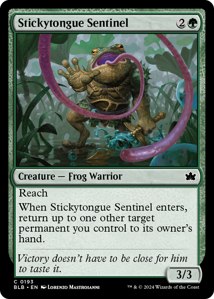 Stickytongue Sentinel (BLB-193) - Feuille Bloomburrow