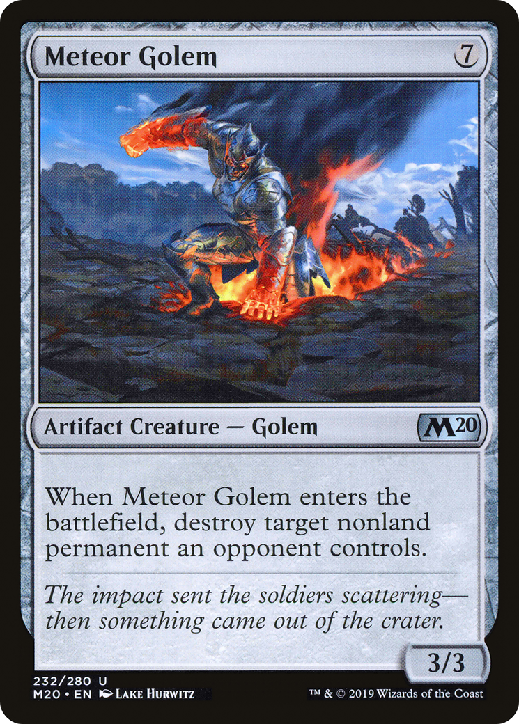 Meteor Golem (M20-232) - Core Set 2020 Foil