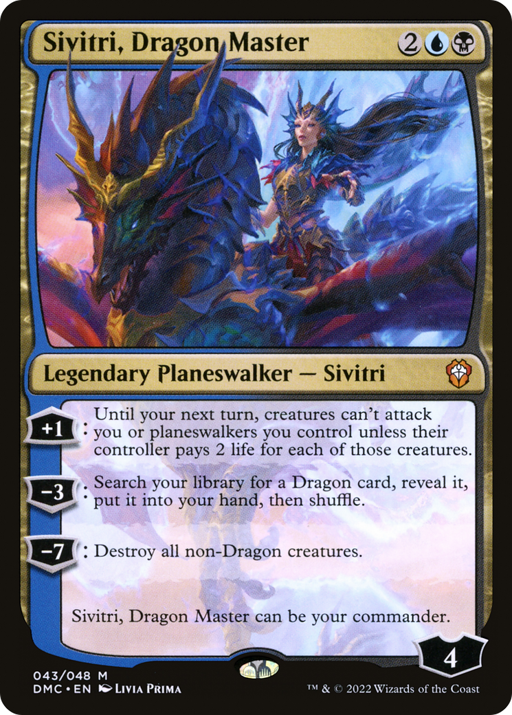 Sivitri, Maître des Dragons (DMC-043) - Commandant Uni de Dominaria