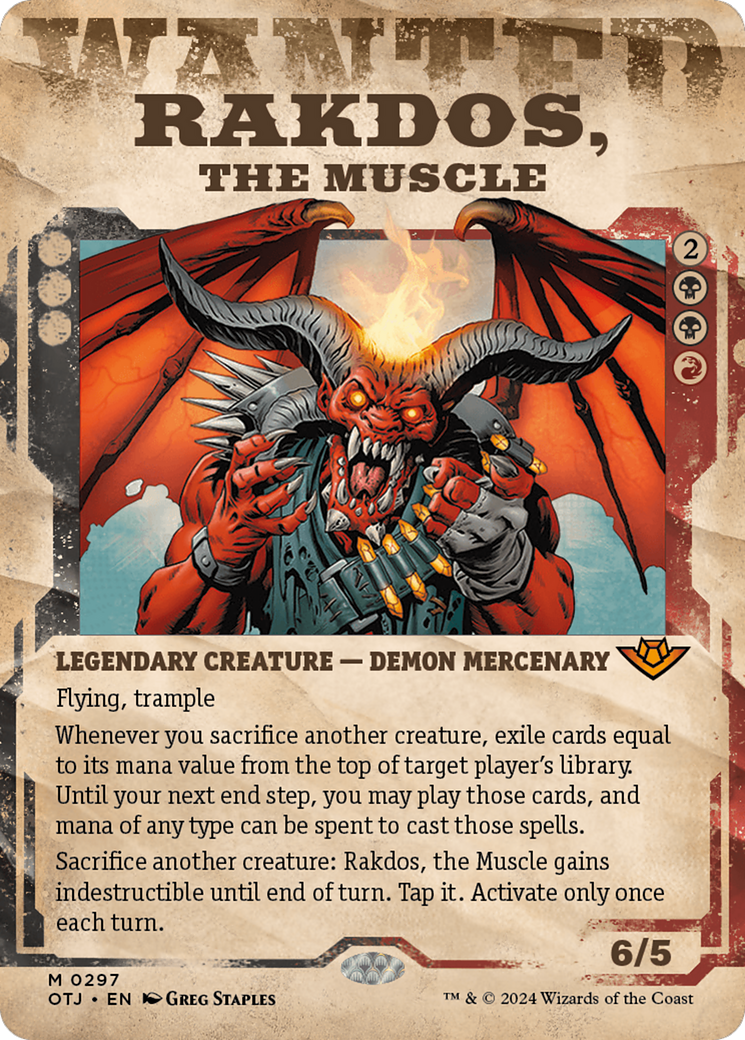 Rakdos, le Muscle (OTJ-297) - Hors-la-loi de Thunder Junction : (Vitrine) (Sans bordure) Foil