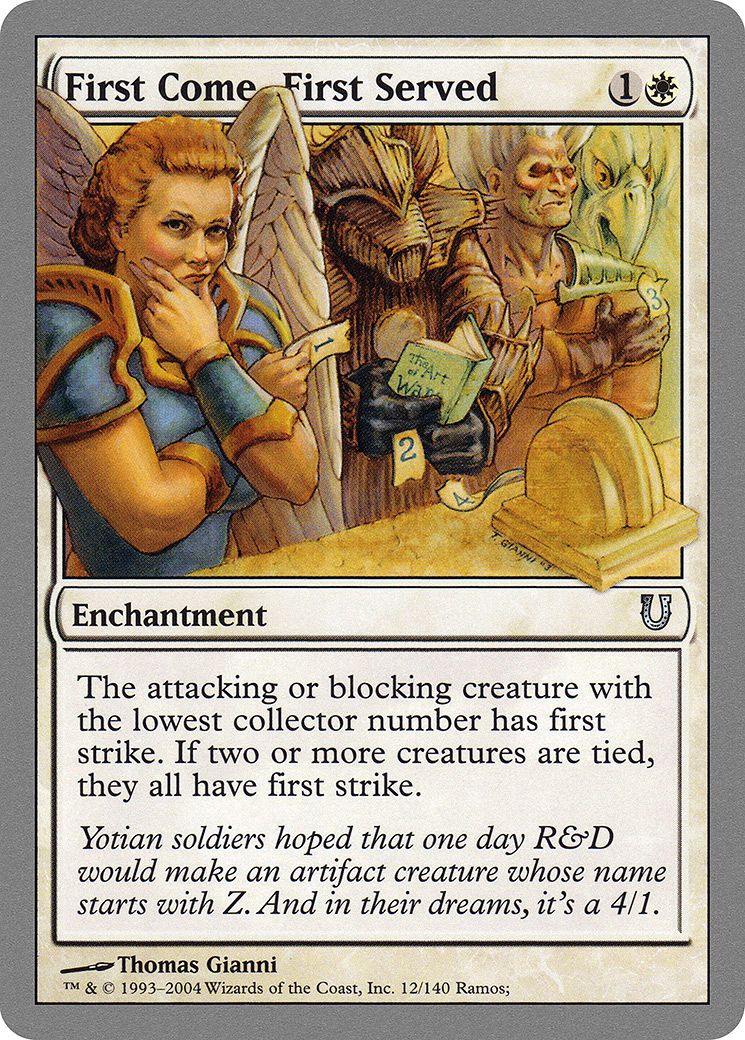 Premier arrivé, premier servi (UNH-012) - Unhinged Foil