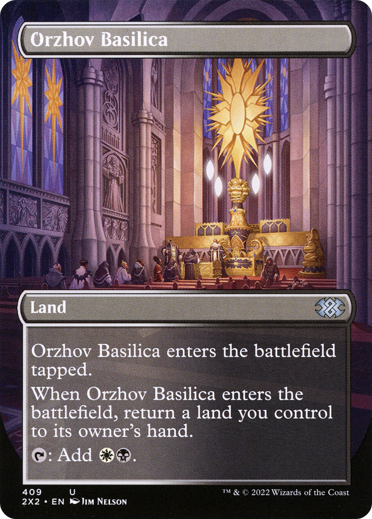 Orzhov Basilica (Borderless) (2X2-409) - Double Masters 2022 (Borderless) Foil