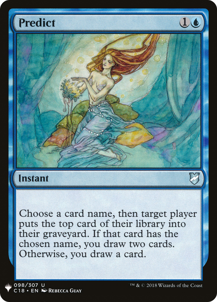 Predict (LIST-C18-98) - The List