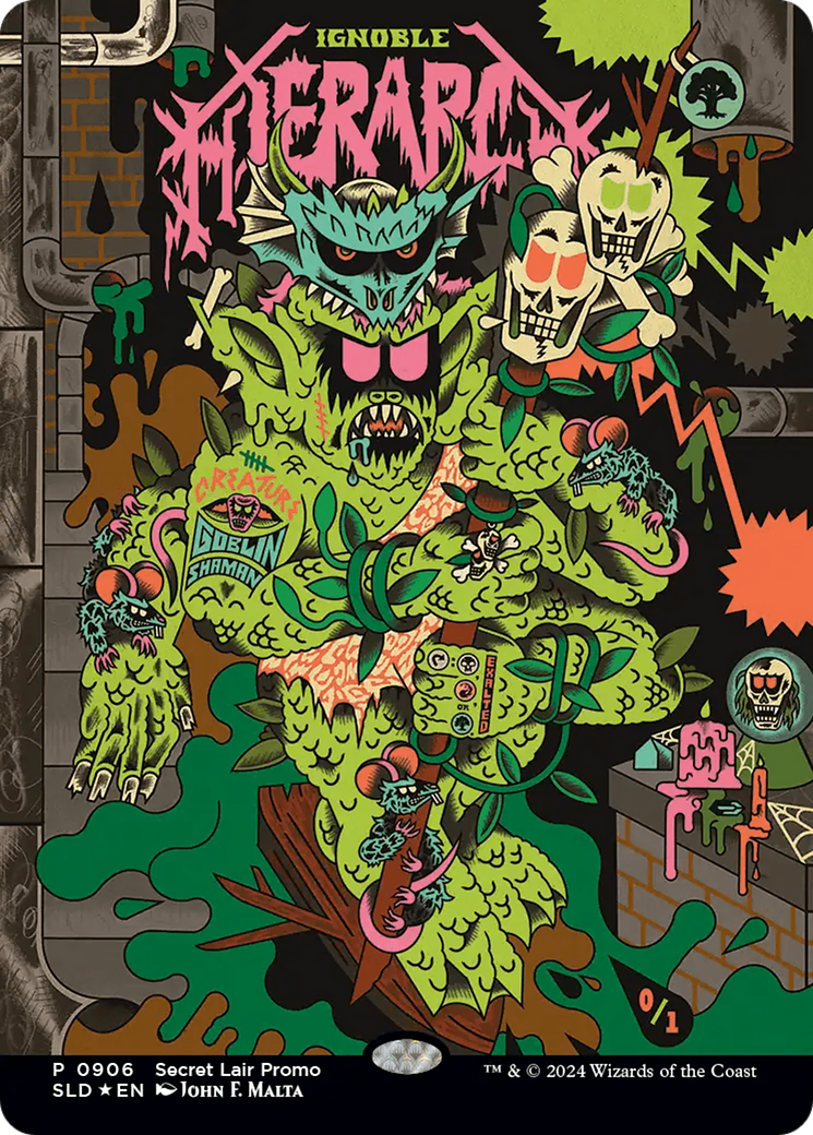 Ignoble Hierarch (Rainbow Foil) (SLD-906) - Secret Lair Drop: (Full Art) (Borderless) Foil