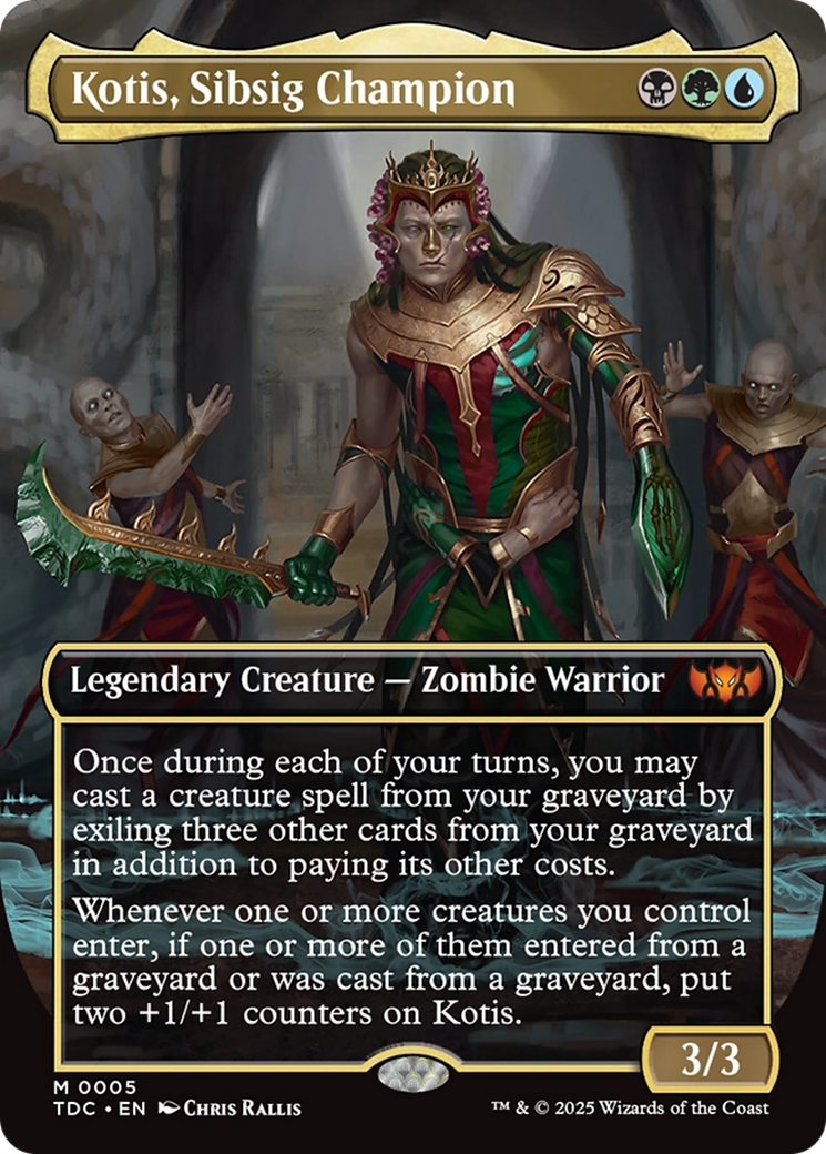 Kotis, Champion Sibsig (TDC-005) - Tarkir : Dragonstorm Commander (sans bordure) Foil