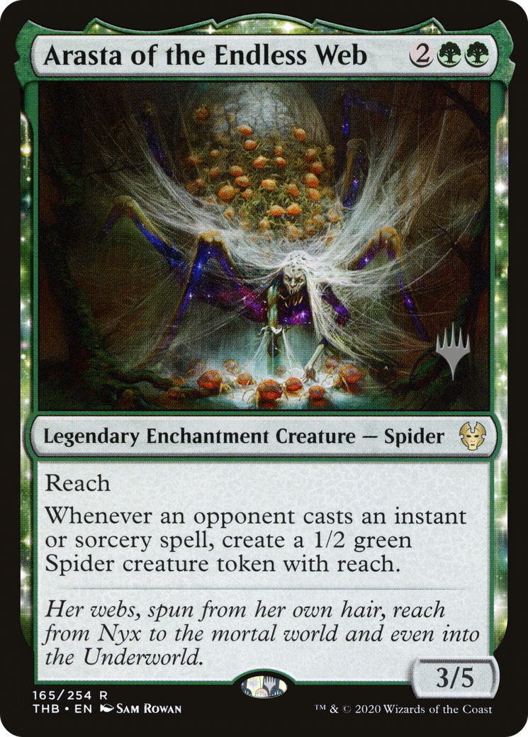 Arasta of the Endless Web (PPTHB-165P) - Theros Beyond Death Promos: (enchantment) Foil