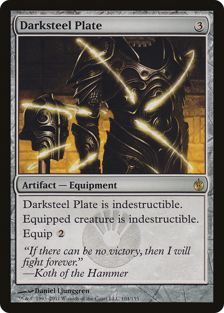 Plaque d'acier sombre (MBS-104) - Mirrodin assiégé
