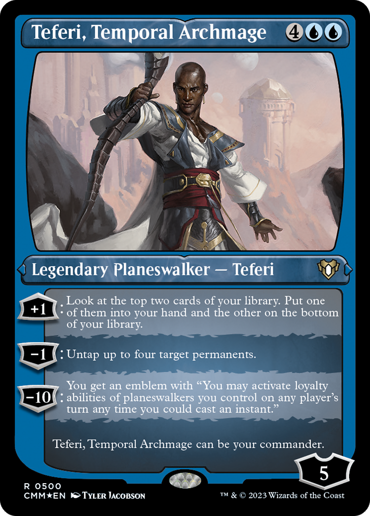 Teferi, Temporal Archmage (CMM-500) - Commander Masters Etched Foil