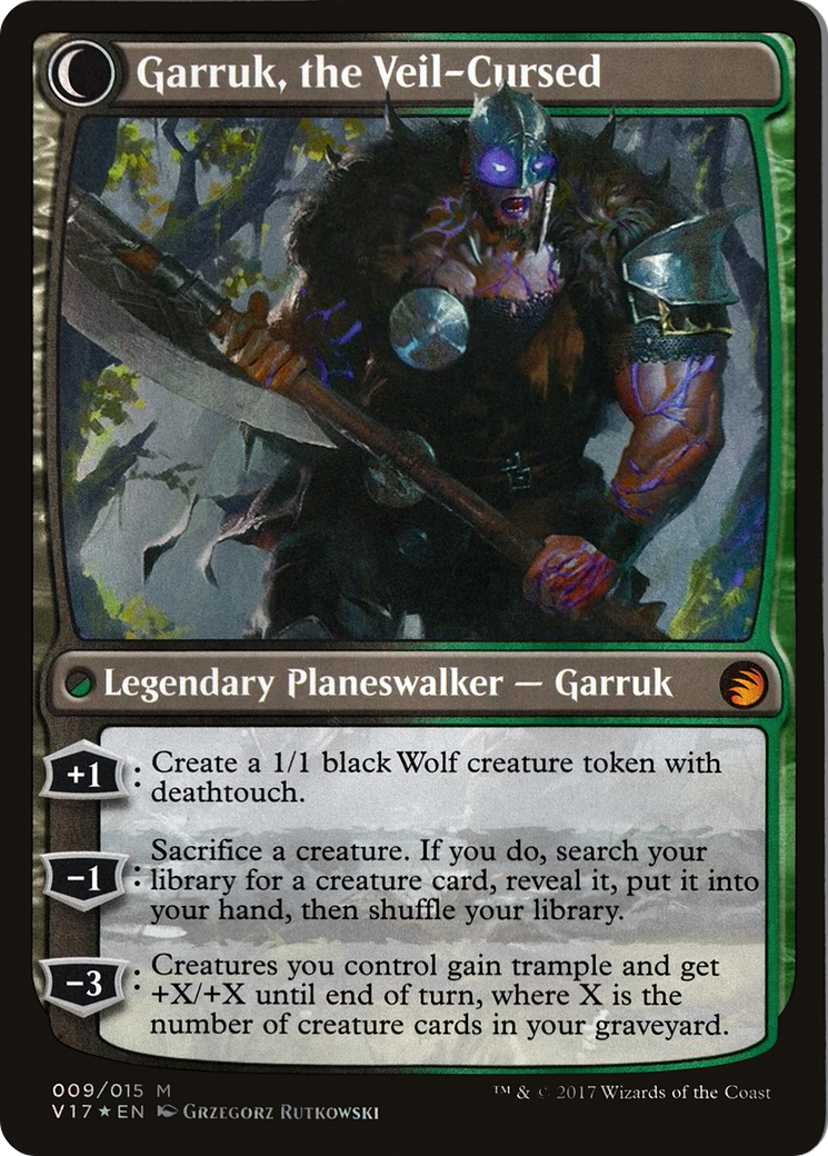 Garruk Implacable // Garruk, le Maudit du Voile (V17-009) - From the Vault : Transformation : (Transformation Double Face) Foil