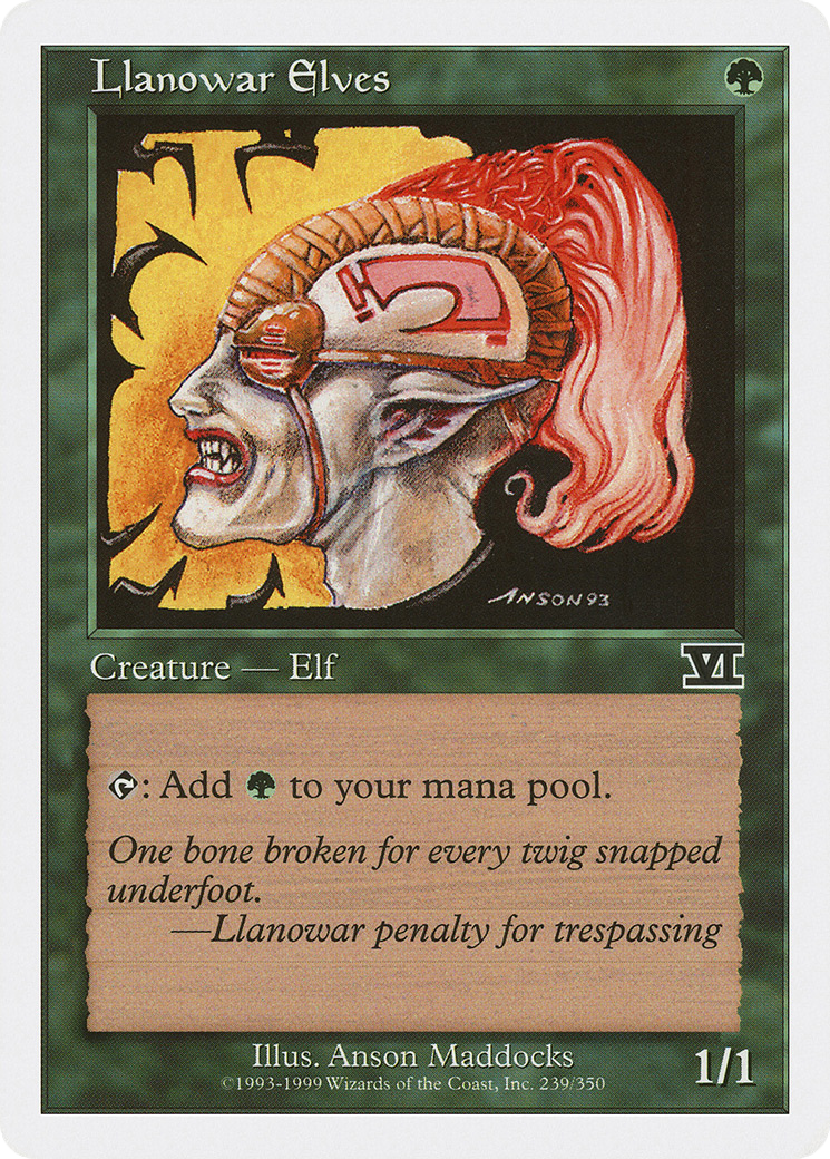 Elfes de Llanowar (6ED-239) - Sixième édition classique