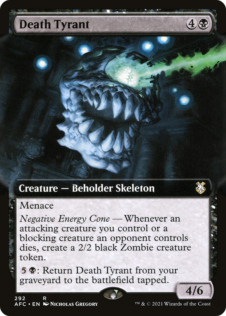 Tyran de la Mort (AFC-292) - Commandant des Royaumes Oubliés : (Art étendu)