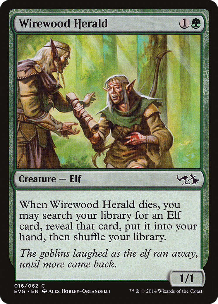 Wirewood Herald (EVG-016) - Anthologie de Duel Decks : Elfes contre Gobelins