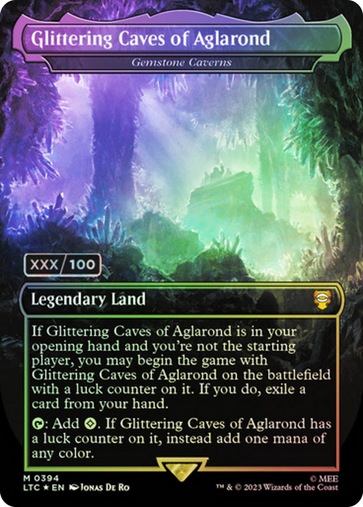 Glittering Caves of Aglarond - Gemstone Caverns (Serial Numbered) (LTC-394Z) - Tales of Middle-earth Commander / Glittering Caves of Aglarond (Borderless) Foil