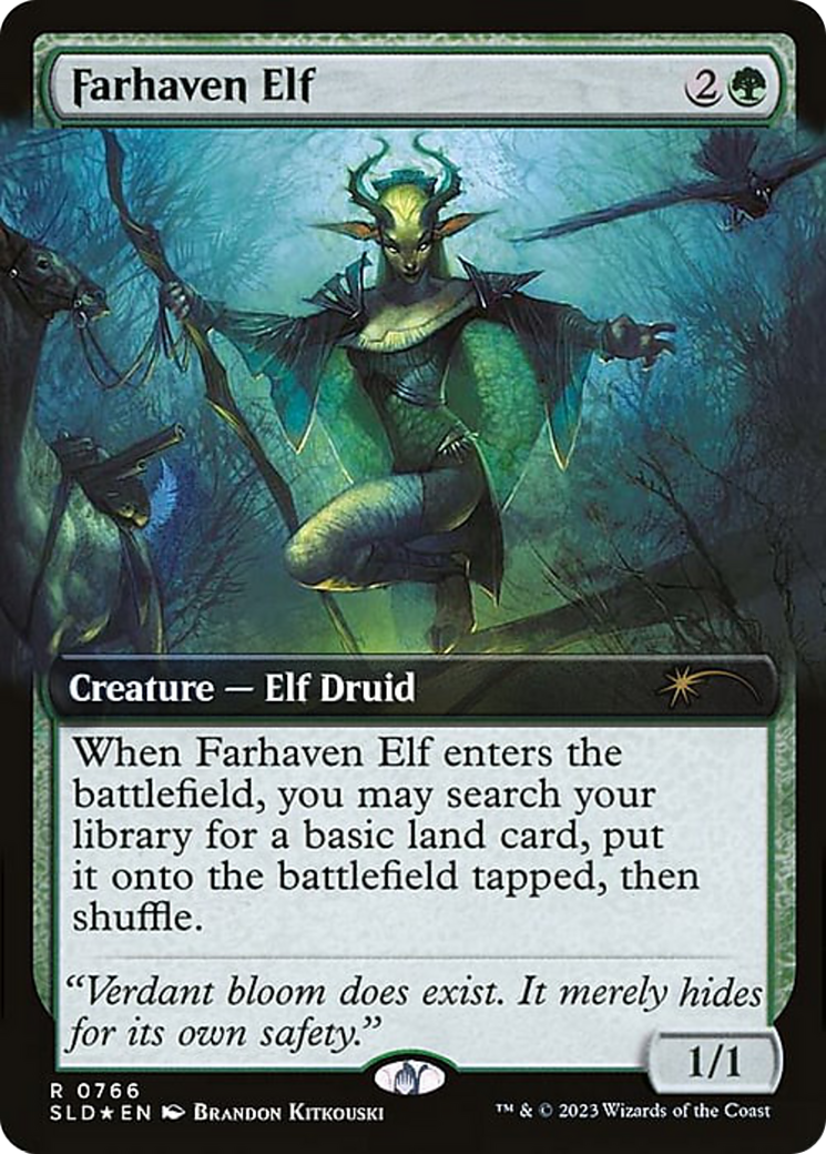 Farhaven Elf (Extended Art) (SLD-766) - Secret Lair Drop: (Extended Art) Foil