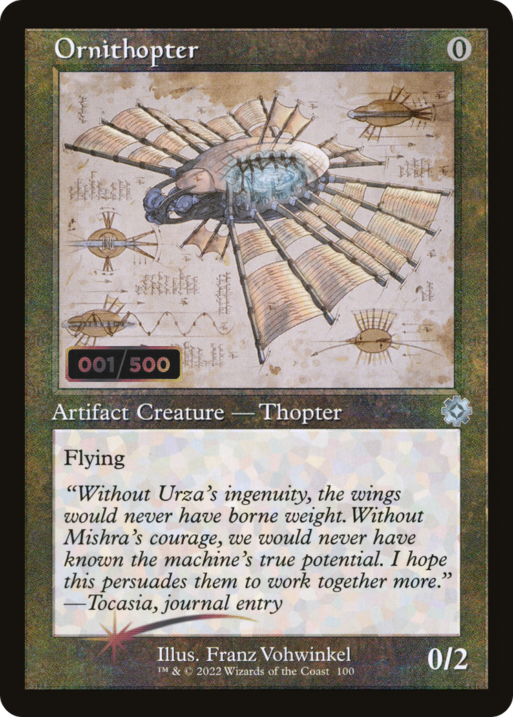 Ornithopter (Schematic) (Serial Numbered) (BRR-100) - The Brothers' War Retro Artifacts Foil