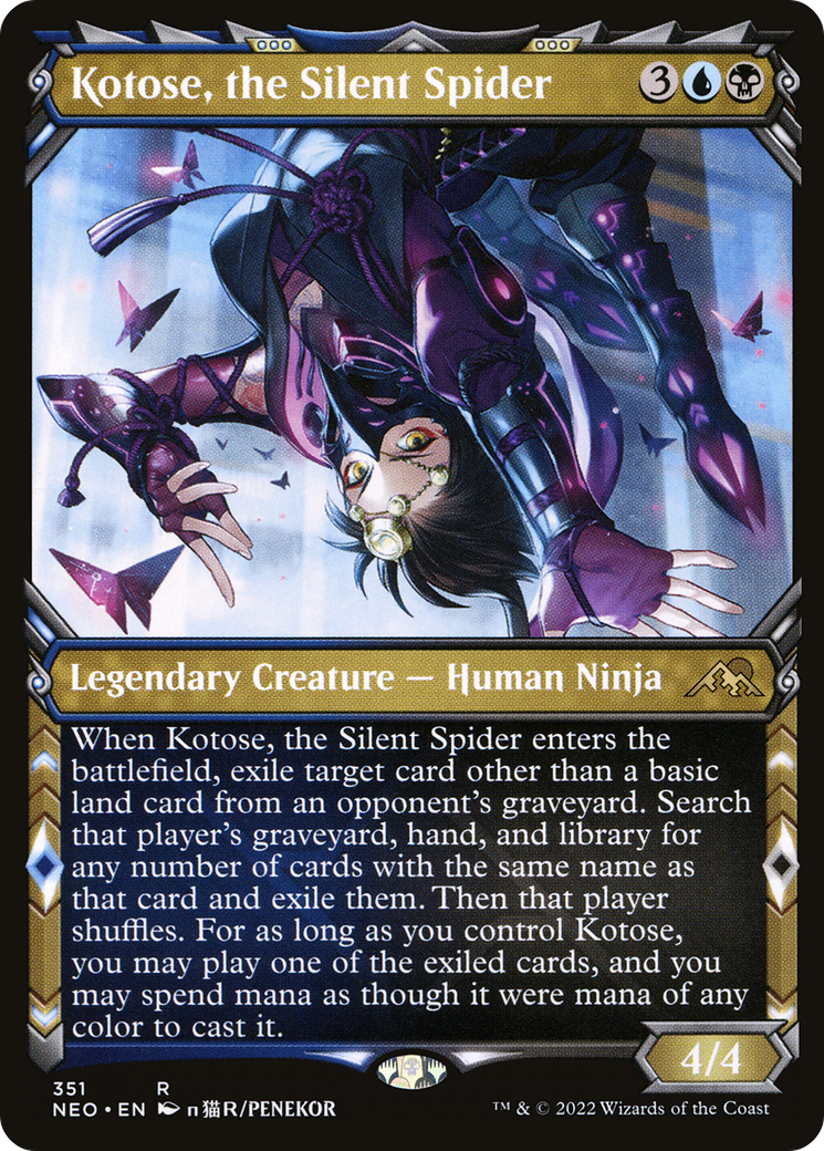 Kotose, the Silent Spider (Showcase) (NEO-351) - Kamigawa: Neon Dynasty: (Showcase)