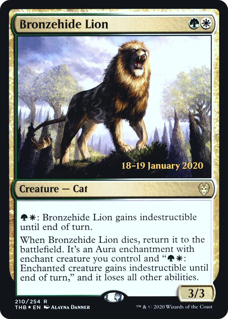 Bronzehide Lion (PRE-210) - Theros Beyond Death Promos Foil