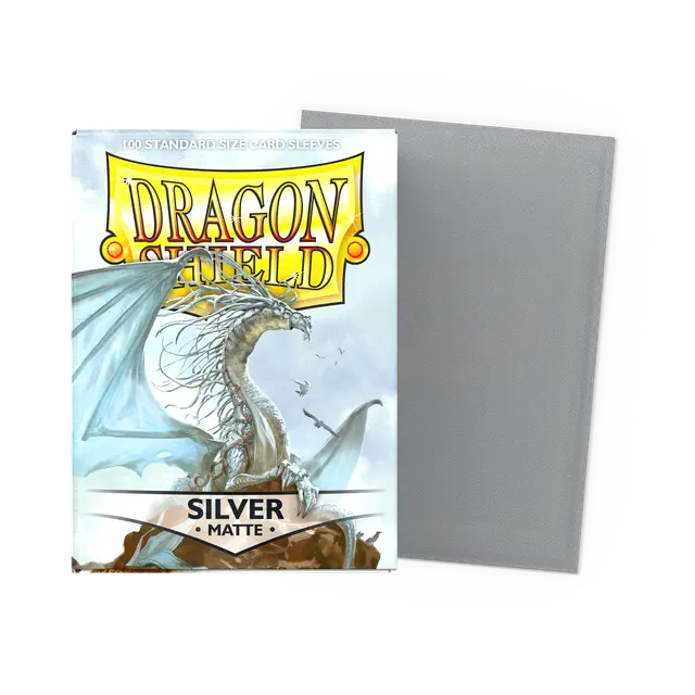 Dragon Shield - Argent - Pochettes mates - Taille standard