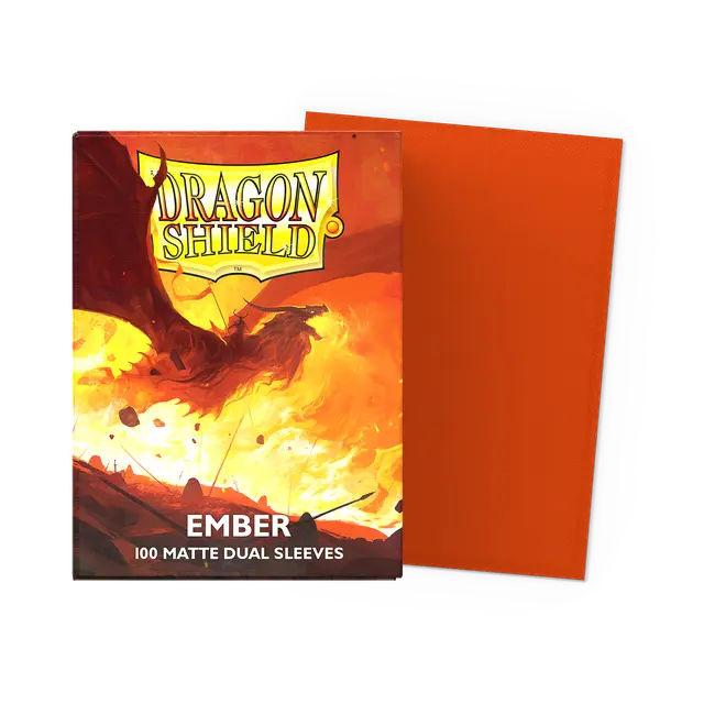 Dragon Shield - Ember - Pochettes doubles mates - Taille standard