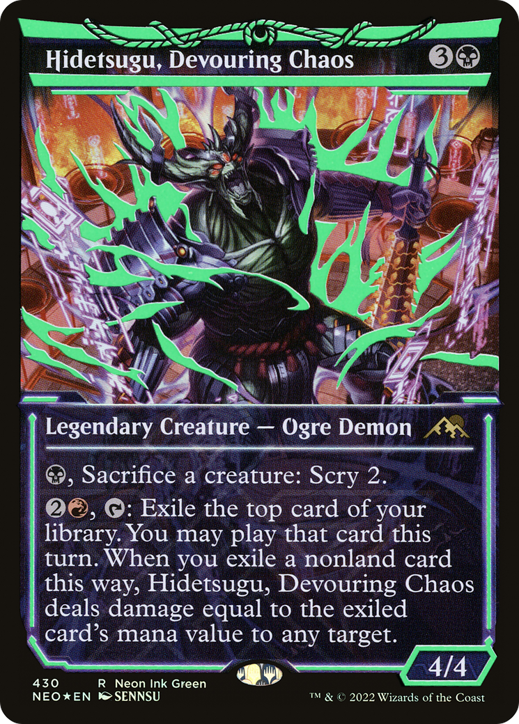 Hidetsugu, Chaos dévorant (NEO-430) - Kamigawa : Neon Dynasty : (Vitrine) Foil