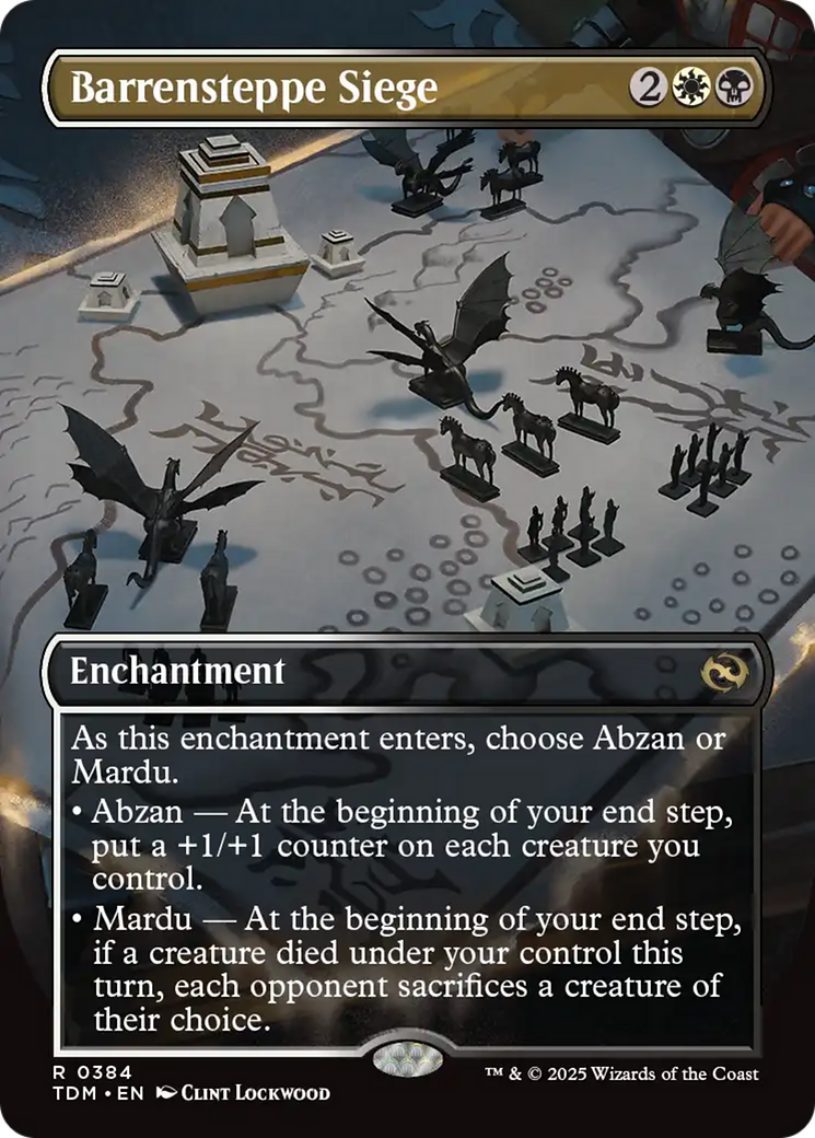 Barrensteppe Siege (TDM-384) - Tarkir: Dragonstorm: (enchantment) (Borderless)