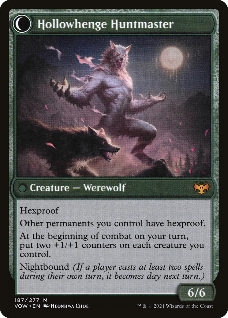 Gardien d'Avabruck // Maître chasseur de Hollowhenge (VOW-187) - Innistrad : Crimson Vow : (Transformation double face) Foil