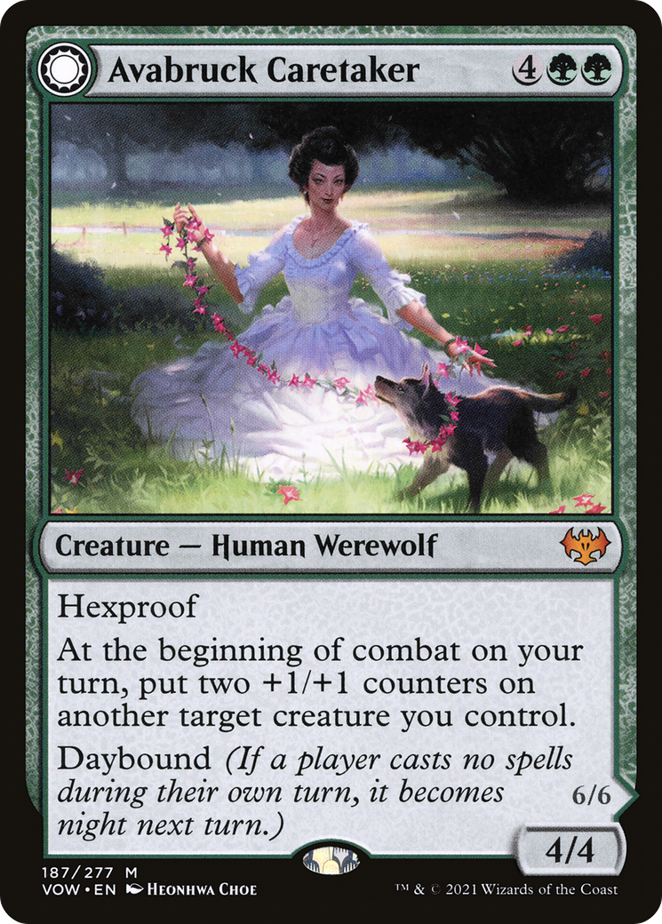 Gardien d'Avabruck // Maître chasseur de Hollowhenge (VOW-187) - Innistrad : Crimson Vow : (Transformation double face) Foil