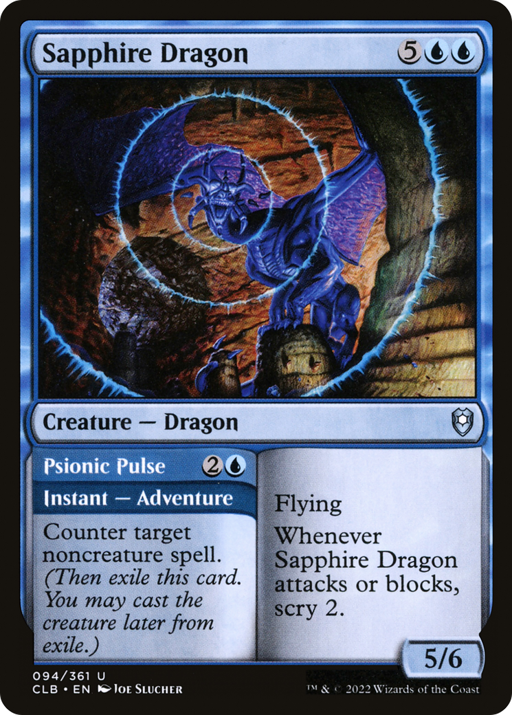 Sapphire Dragon (CLB-094) - Commander Legends: Battle for Baldur's Gate