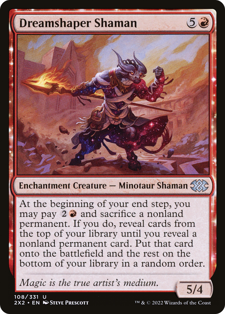 Dreamshaper Shaman (2X2-108) - Double Masters 2022: (enchantment) Foil