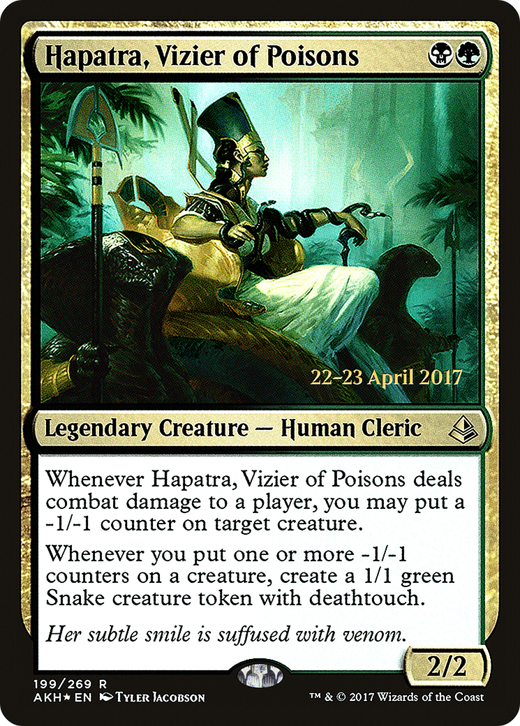 Hapatra, Vizier of Poisons (PRE-199) - Amonkhet Promos Foil