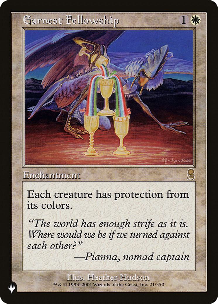 Earnest Fellowship (LIST-21/350) - The List