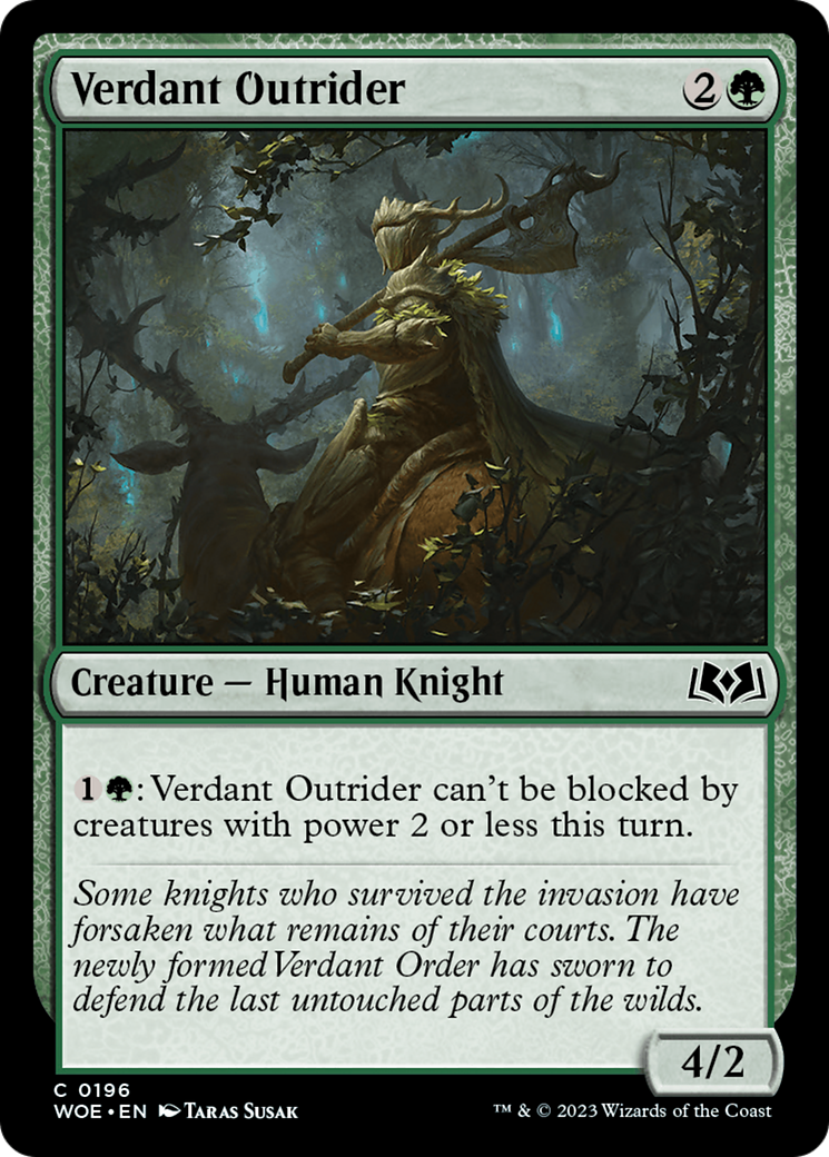 Verdant Outrider (WOE-196) - Wilds of Eldraine Foil