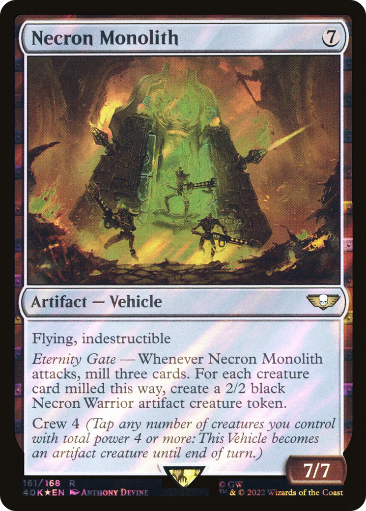 Necron Monolith (Surge Foil) (40K-161★) - Warhammer 40,000 Commander Foil